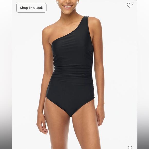 J.Crew One-shoulder ruched one-piece swimsuit - Picture 1 of 4